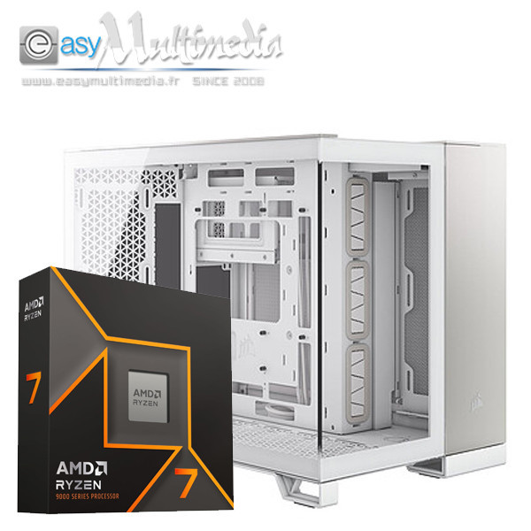 Config PC R7-9700x TopGamer3 blanc Moyen Tour