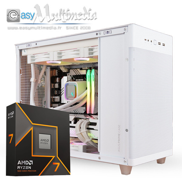 Config PC EasyGamerXX R7 RTX4070S Mini blanc