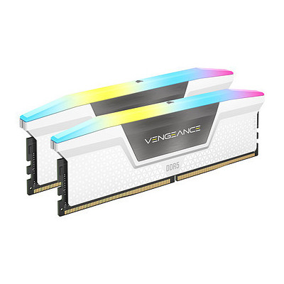 Corsair Vengeance RGB DDR5 32 Go (2 x 16 Go) 6000 MHz CL36 1.4V - Blanc