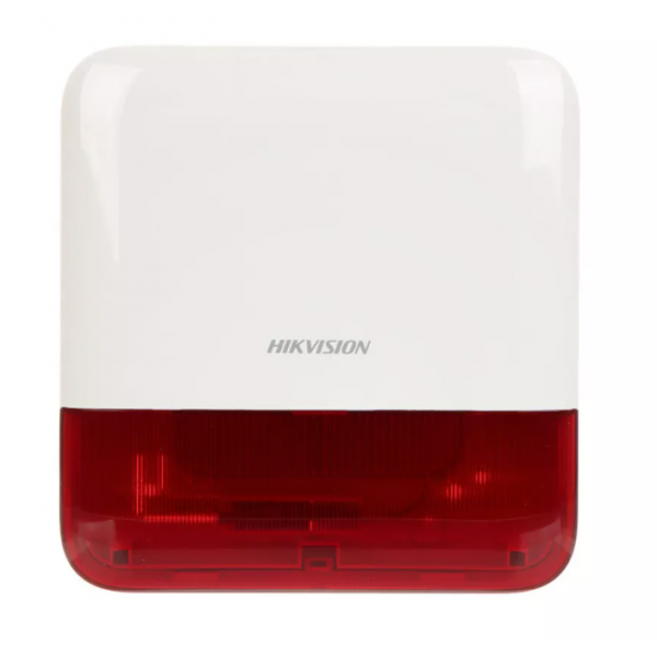 Hikvision DS-PS1-E-WE sirène extérieure sans fil rouge 110 décibels pour alarme Hikvision AX PRO