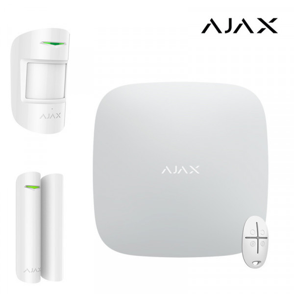 Kit alarme maison sans fil Ajax StarterKit Jeweller blanc jusqu'à 100 dispositifs