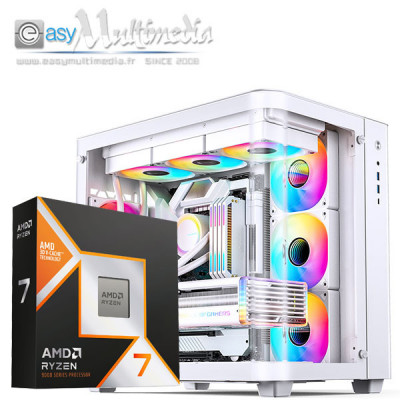 Config PC EasyGamer25 RTX5080 Blanc 98x3d