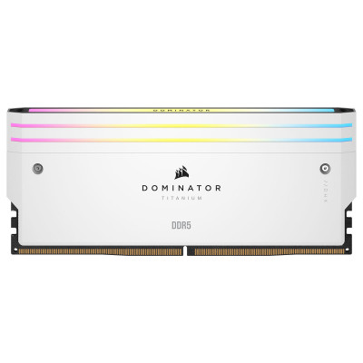 Corsair Dominator Titanium DDR5 RGB 32 Go (2 x 16 Go) 6000 MHz CL30 - Blanc